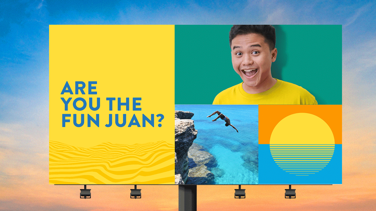 Image with a sample billboard that is changing the contents.