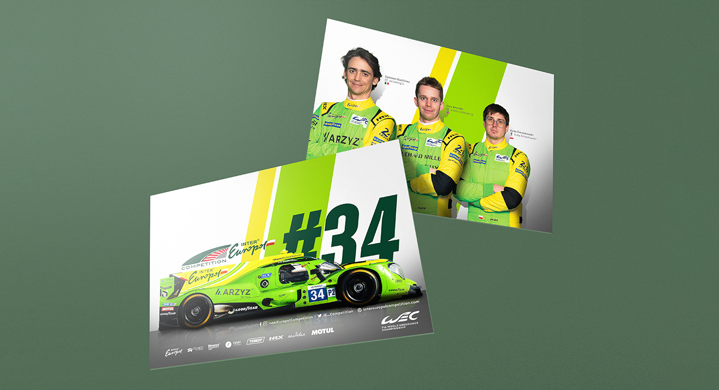 Autograph card of car #34.
